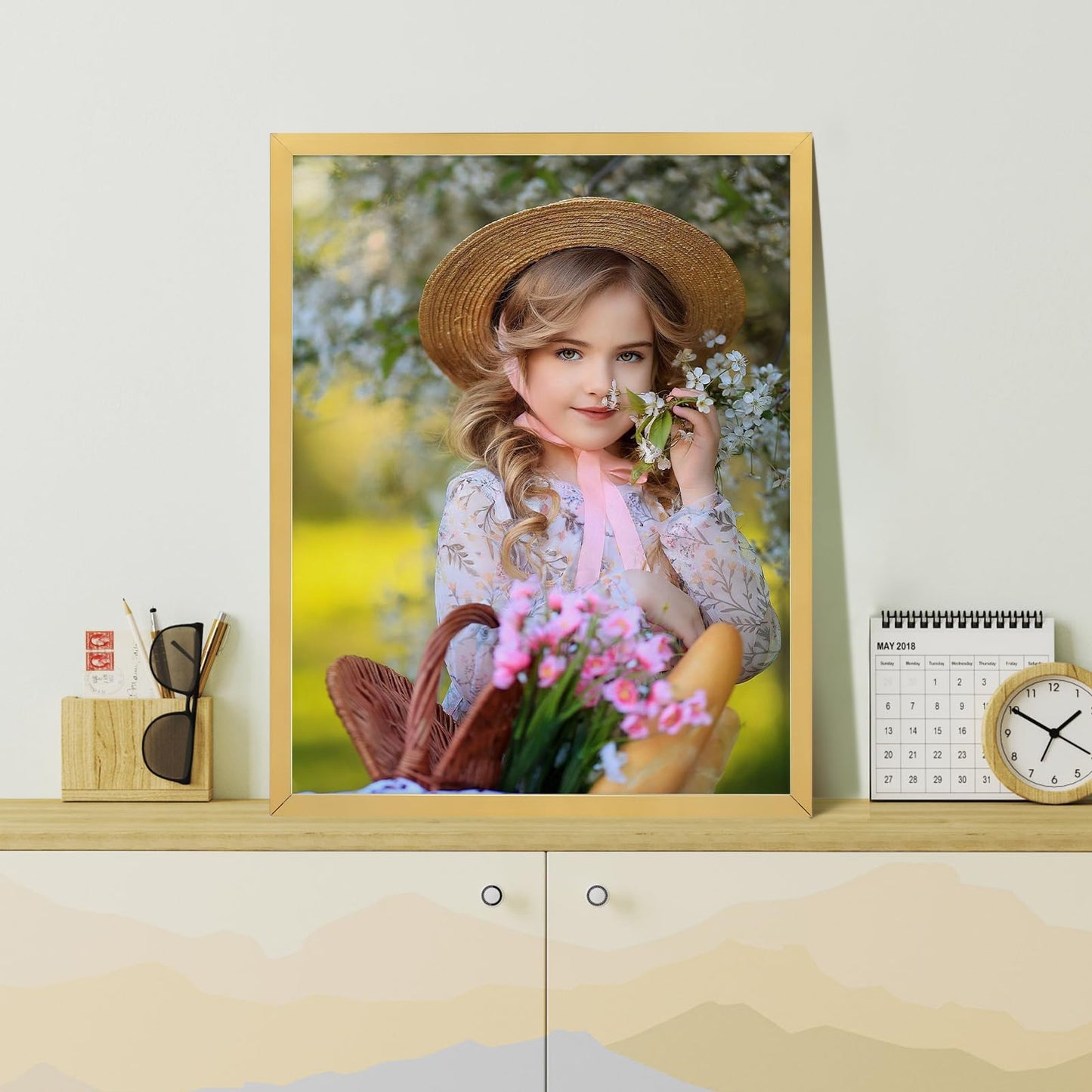 WIFTREY 11x14 Gold Picture Frames, Rustic 11 x 14 Photo Frame Bulk for Wall Hanging, Tabletop Display, 18 Pack