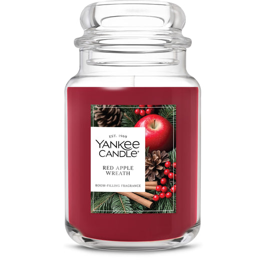 Yankee Candle Large Jar 22oz – Red Apple Wreath