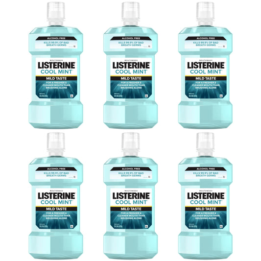 Listerine Alcohol FREE Mouthwash –  6 Pack