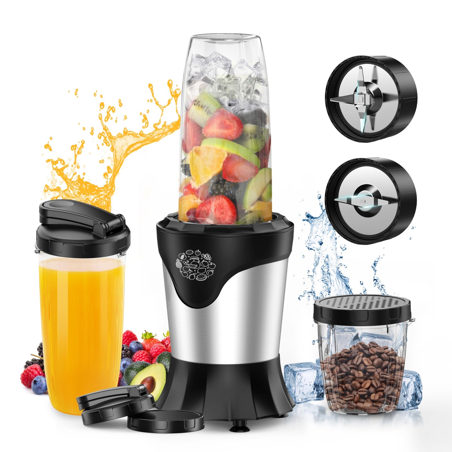 1100W Personal Smoothie Blender with Grinder