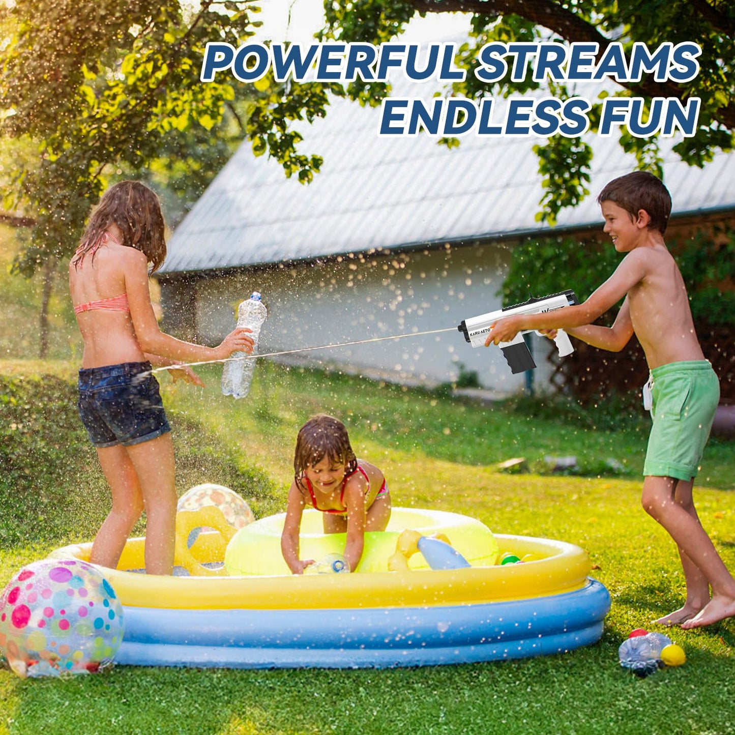 Electric Water Gun for Adults and Kids Aged 8-12,Automatic Water Gun with 22ft Long Range,Water Blaster Squirt Gun Water Pistol for Pool Party,Backyard Fun,Summer Beach
