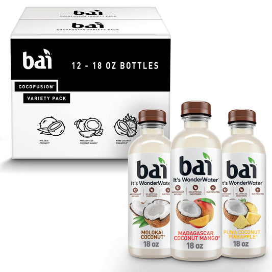 Bai Coconut Variety Pack – Healthy Antioxidant Drink, 12 Bottles