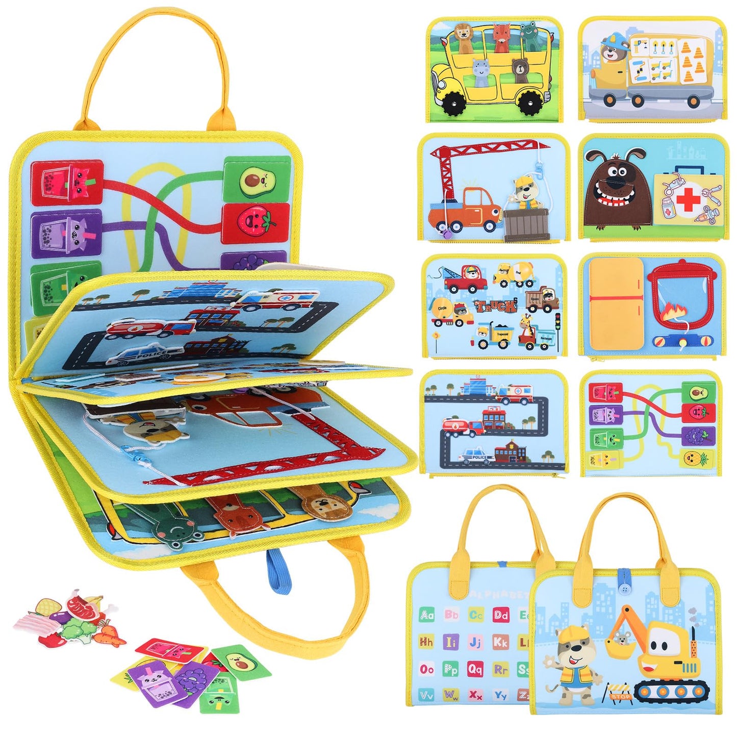 Toddler Felt Busy Book – Interactive Educational Toy