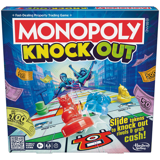 Monopoly Knockout Board Game | 2-8 Players | 20 Mins. Average