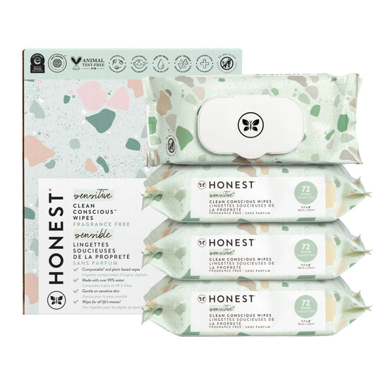 The Honest Company Clean Conscious Wipe, 288 Count, 4 Pack