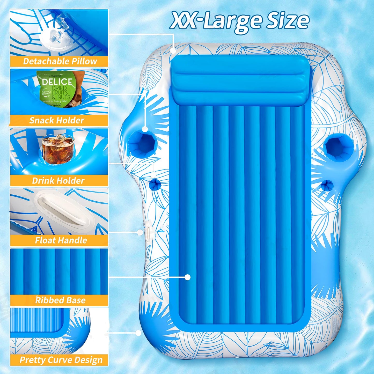 Inflatable Pool Lounger Float – X-Large
