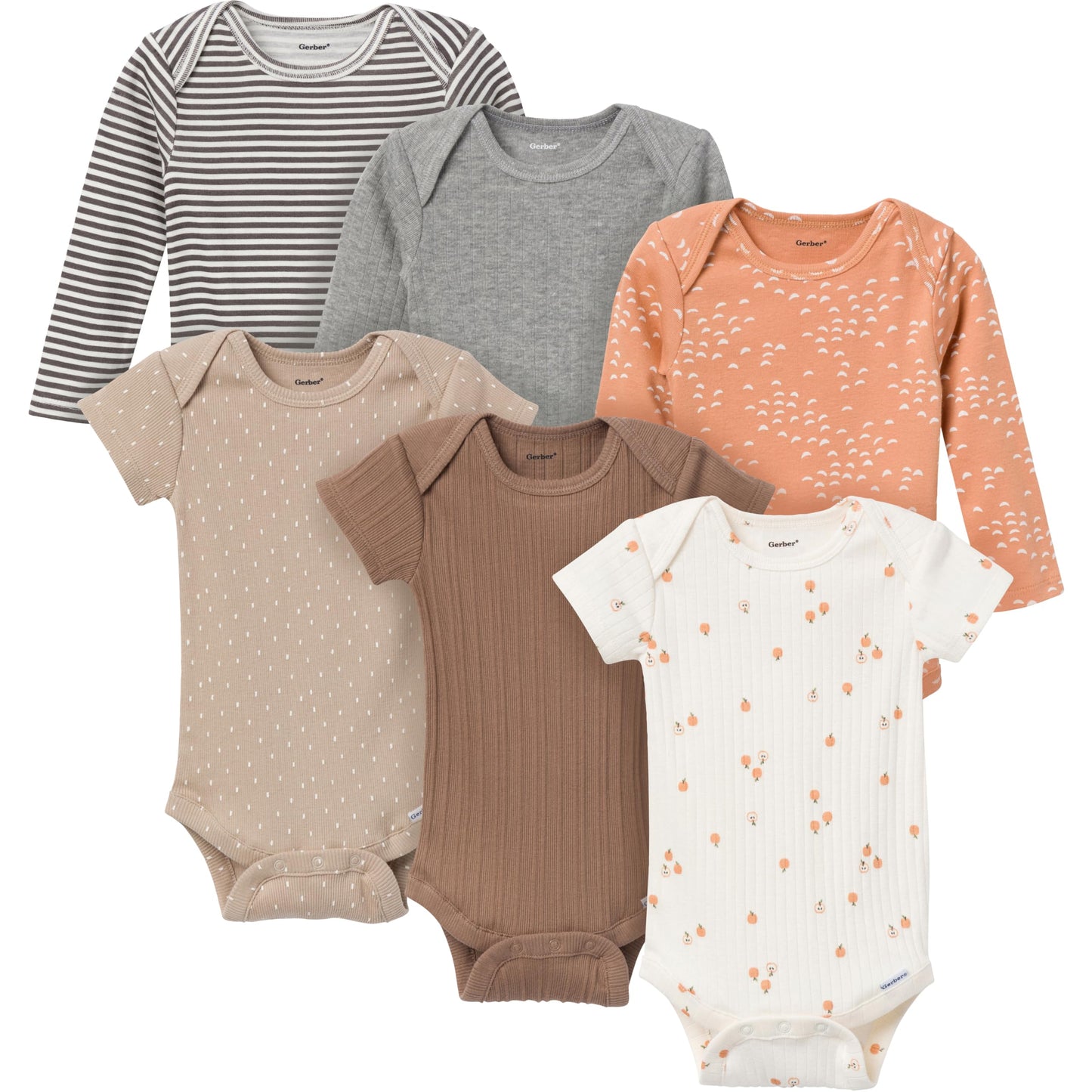 Gerber Unisex Baby 6-Pack Onesies Bodysuits
