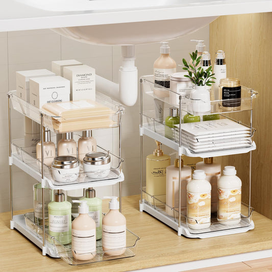 3-Tier Bathroom Organizers and Storage, 2 Pack