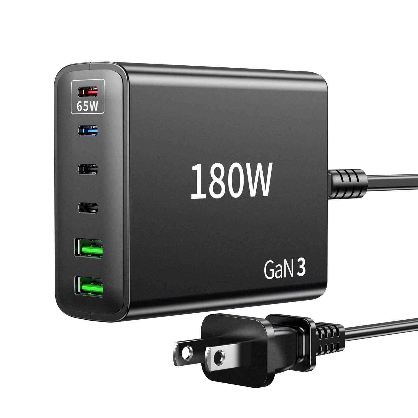 180W 6 Port GaN3 USB C Fast Charger