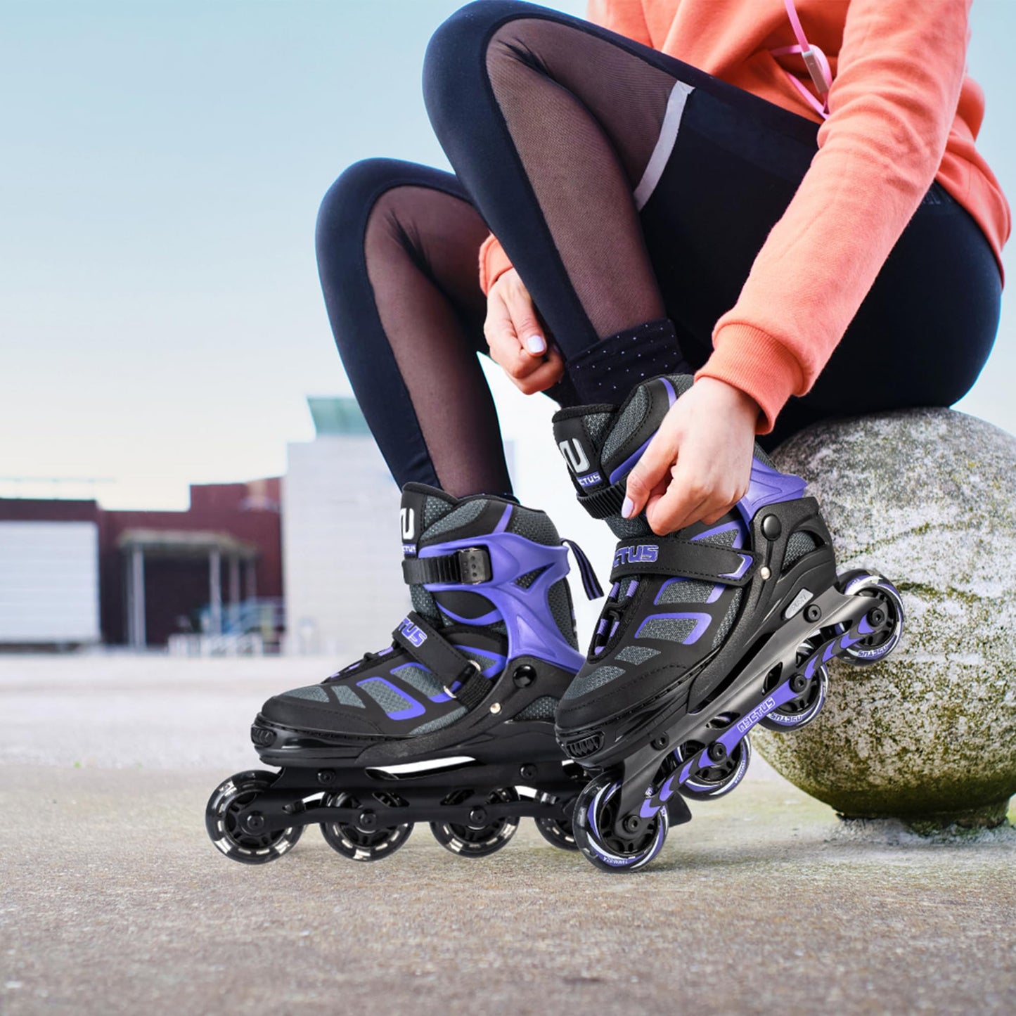 NYCTUS Inline Skates for Girls and Women, Inline Skates for Adult Female, Fun Illuminating Skates for Girls Ages 8-12 with Full Light up Wheels