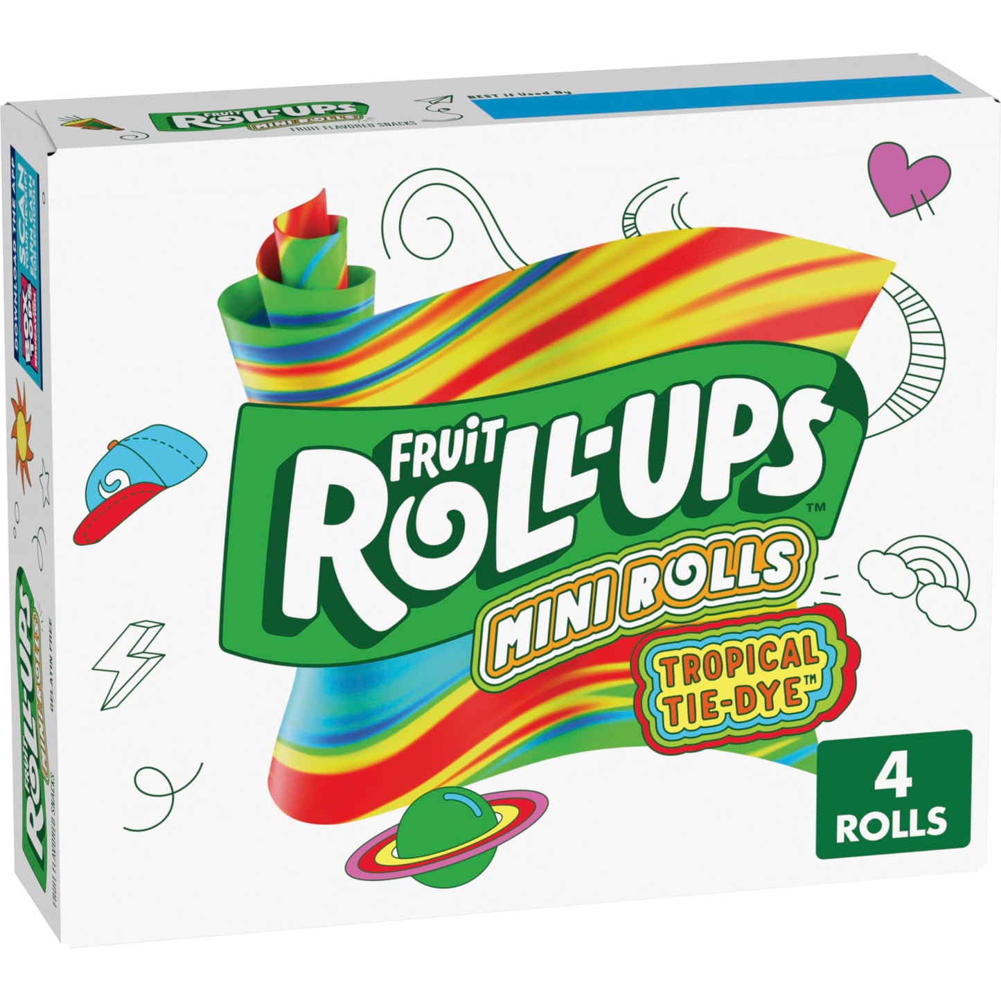 Fruit Roll-Ups Mini Tropical Tie-Dye - Pack of 4