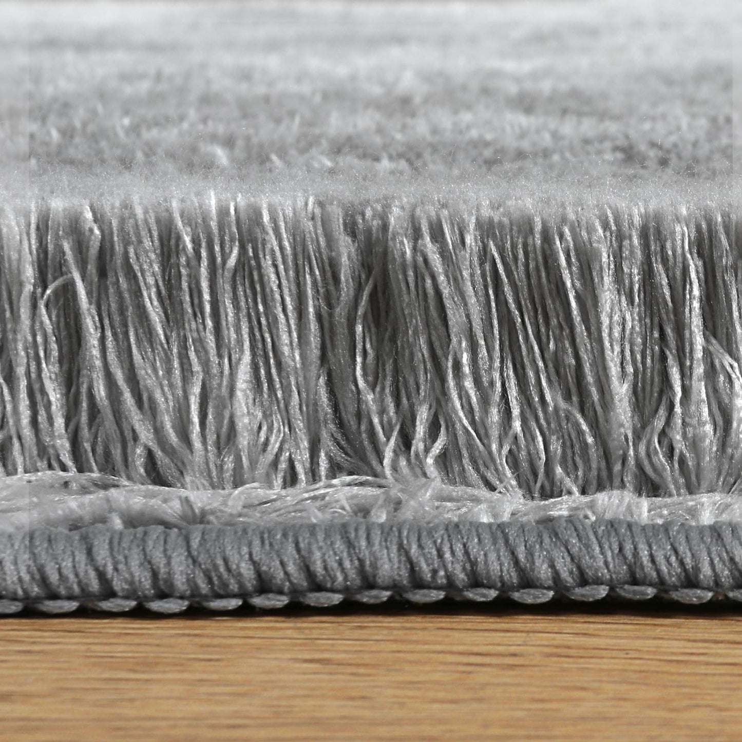 Lahome Fluffy Fuzzy Rug 5x7 Area Rugs for Living Room, Grey Faux Fur Rug for Kids Bedroom with Rubber Backing, Ultra Soft Non-Shedding Plush Shaggy Carpet for Dorm Home Office