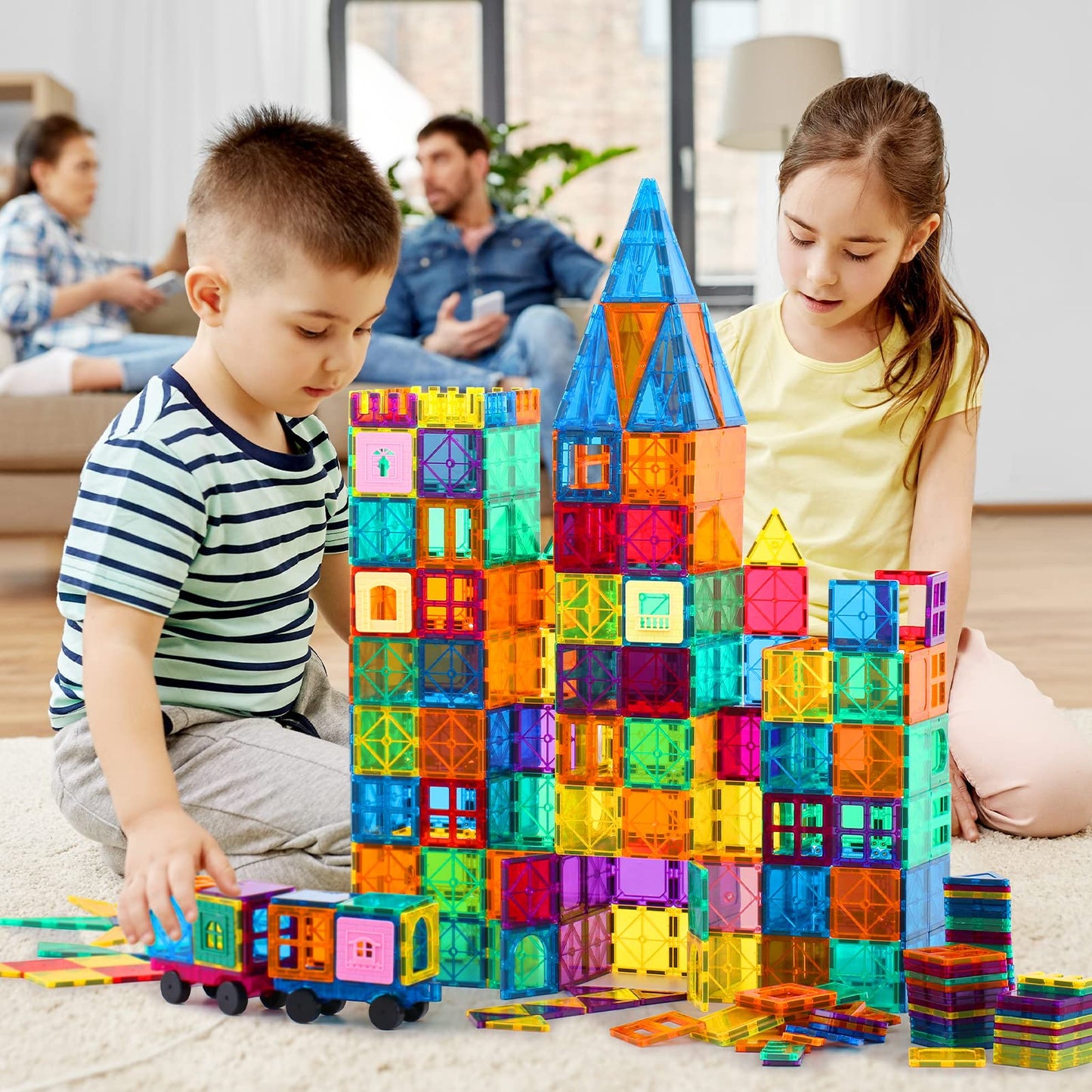 134PCS Large Magnet Building Set