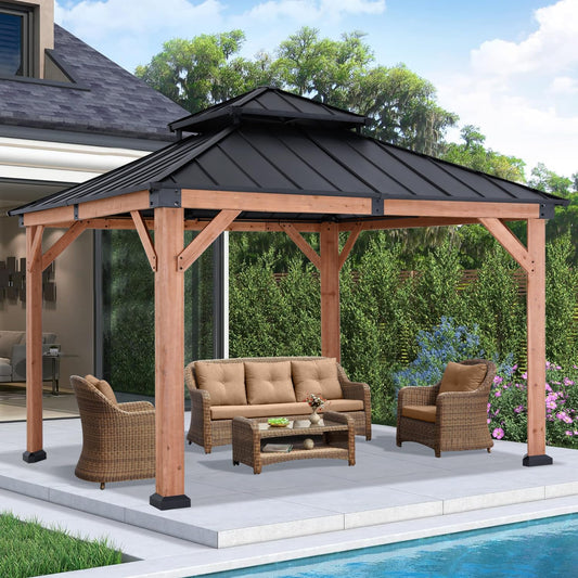 ABCCANOPY Outdoor Patio Wooden Gazebo 11x11