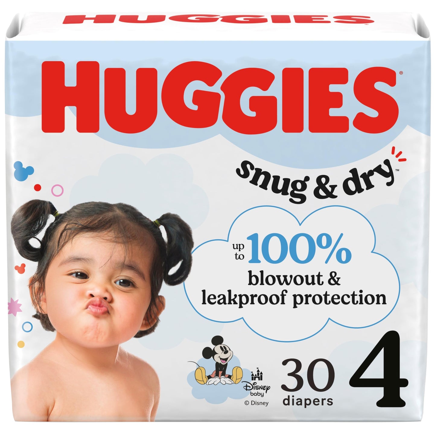 Huggies Snug & Dry Diapers – Size 4, 30 Count
