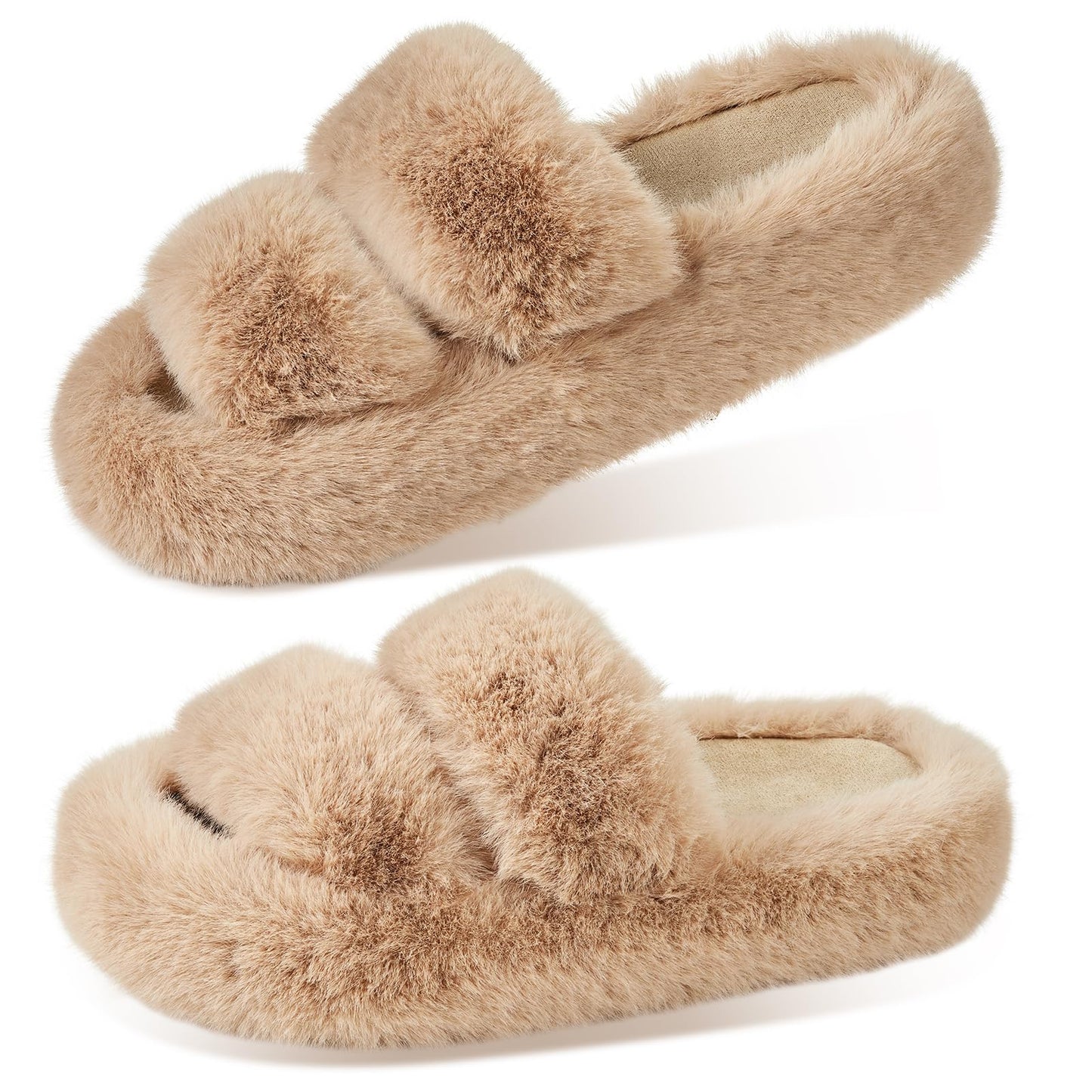 YARSOU Women's Slippers Memory Foam Fluffy Fuzzy Plush Slippers for Women