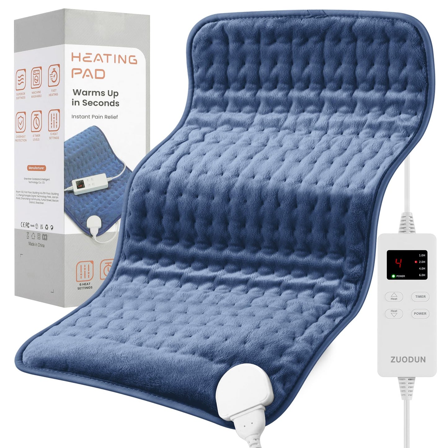 Heating Pad for Back Pain Cramps Relief 6 Heat Settings