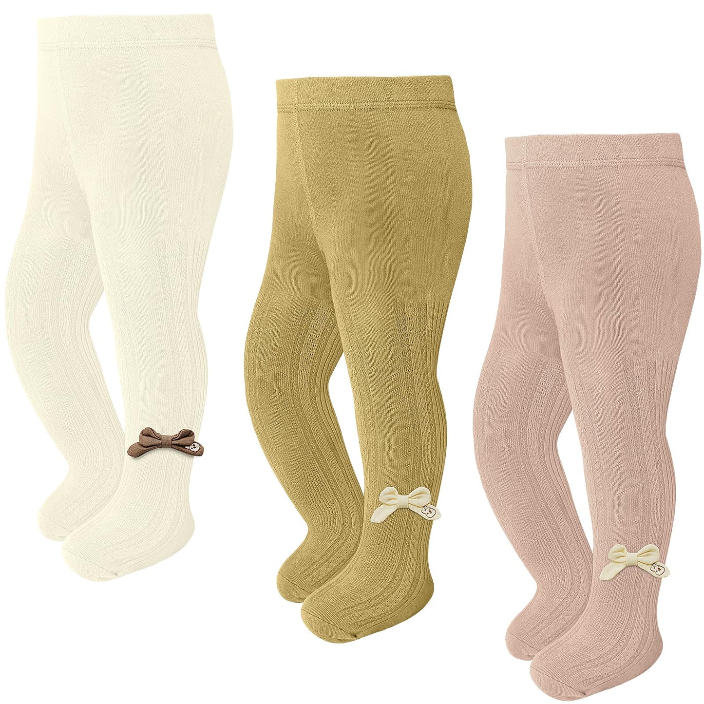 3 Pack Baby Girls Cotton Tights