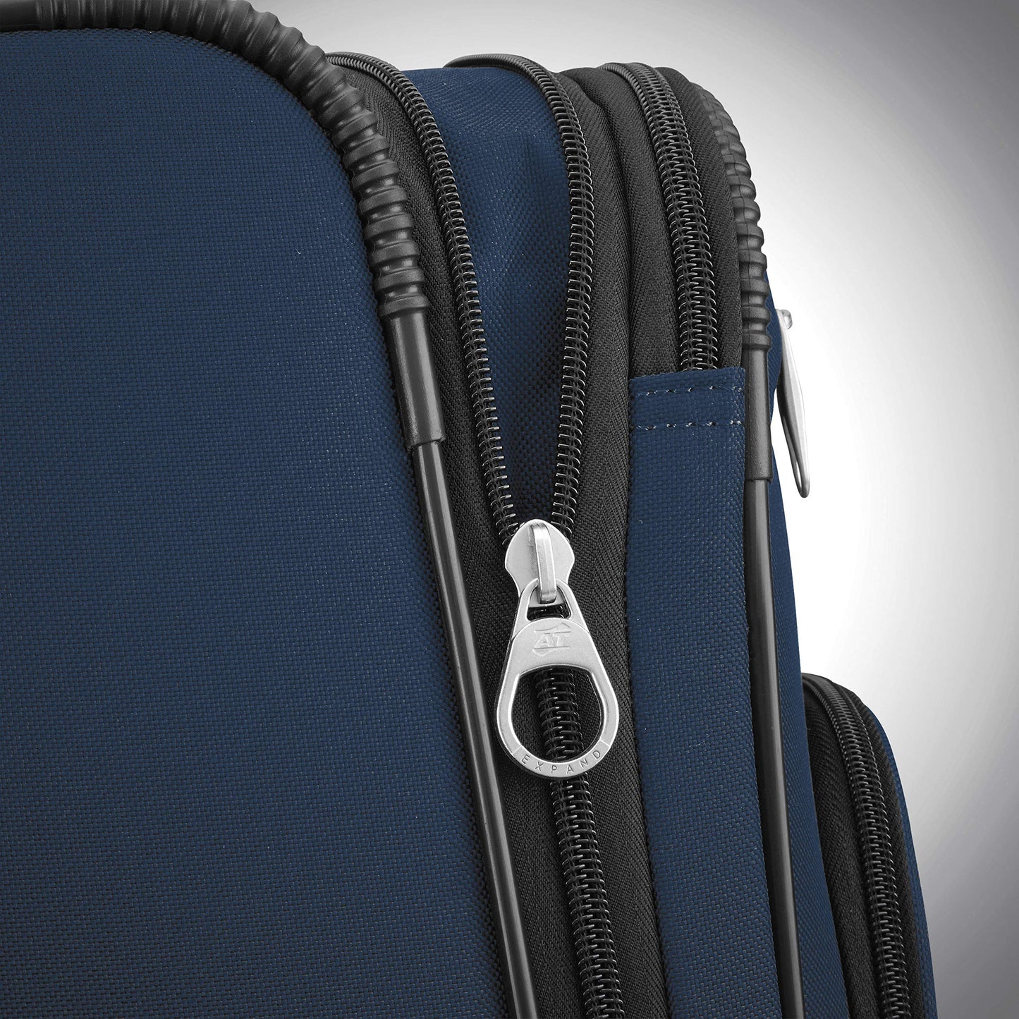 American Tourister Pop Max Softside Luggage with Spinner Wheels (Navy, Checked-Medium 25-Inch)