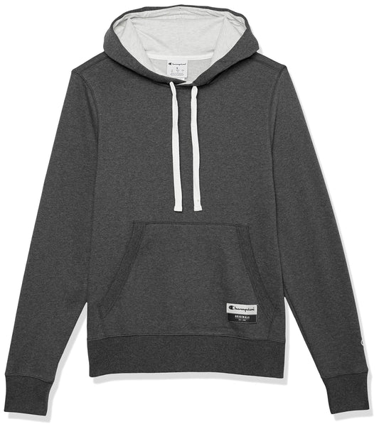 Champion Men's Authentic Originals Sueded Pullover Hoodie, Charcoal Heather
