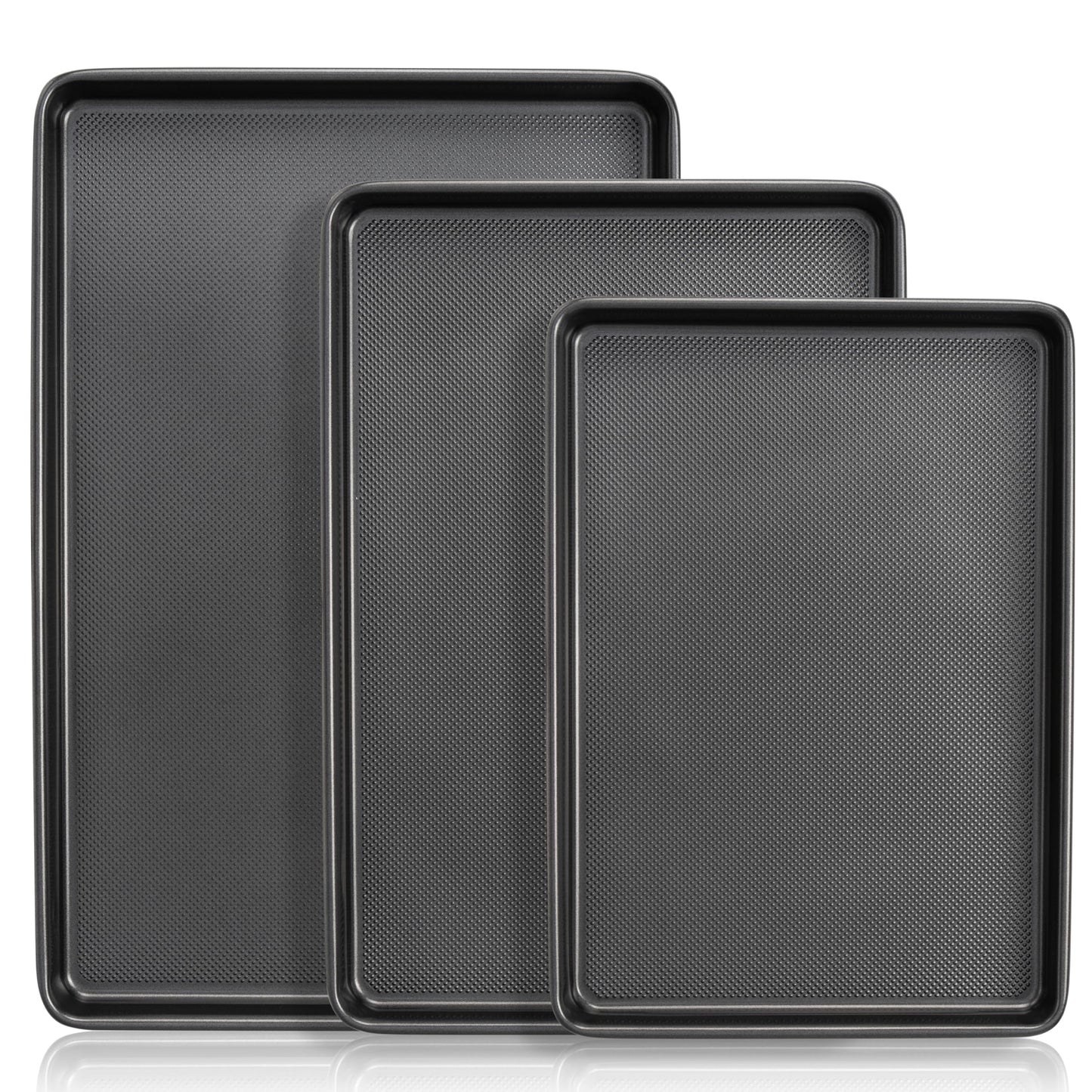 Nonstick Carbon Steel Baking Sheet Pan Set – 3-Piece