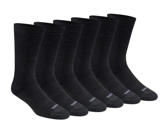 Dickies Men's Dri-Tech Moisture Control Max Full Cushion Crew Socks (6 Pairs)