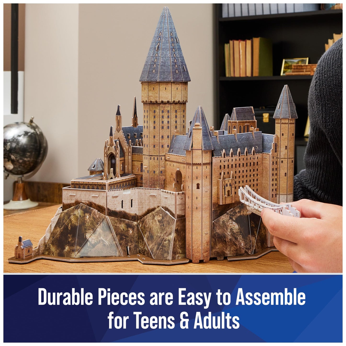 4D Build, Harry Potter Hogwarts Castle 3D Puzzle Model Kit 209 Pcs Harry Potter Gifts Desk Decor Building Toys 3D Puzzles for Adults & Teens 12+