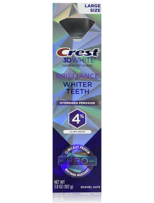 Crest 3D White Brilliance Pro Ultra White Teeth Whitening Toothpaste, 3.8 oz