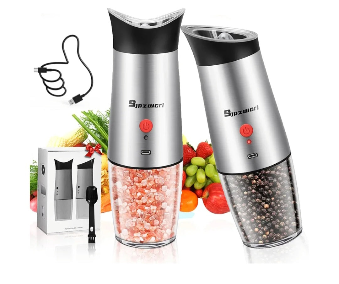 Electric Salt and Pepper Grinder Set