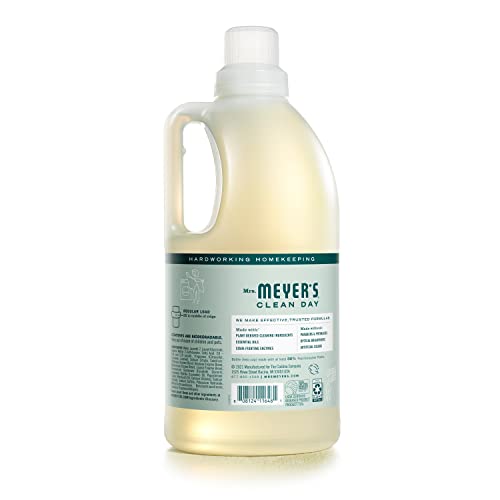 MRS. MEYER'S CLEAN DAY Liquid Laundry Detergent, Biodegradable Formula Infused with Essential Oils, Birchwood, 64 Fl oz (Pack of 2)