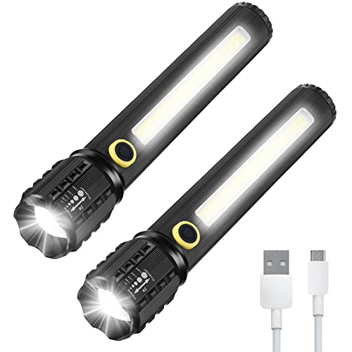 2 Pack Zoomable LED Tactical Flashlight