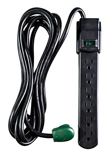 GoGreen Power 6 Outlet Surge Protector With 12ft Cord