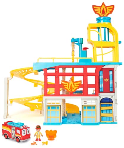 Disney Junior Firebuds HQ Playset with Lights, Sounds, Fire Truck Toy