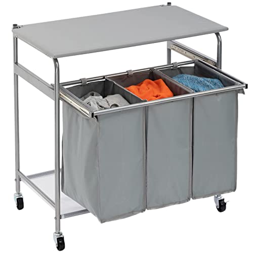 Laundry Sorter with Sturdy Ironing Board