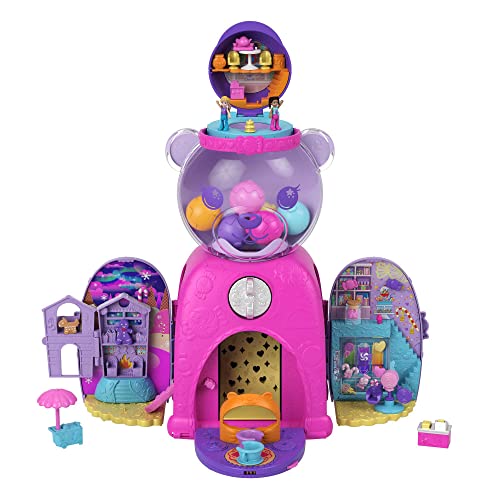 Polly Pocket Gumball Bear Playset with 2 Micro Dolls and 26 Surprise Accessories