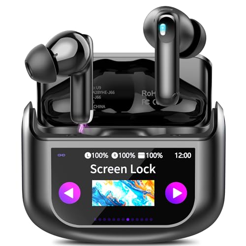 Wireless Earbuds, Multi-Function Touch Screen Ear Buds, 48H in-Ear Earbud Bass Stereo with ANC Noise Cancelling