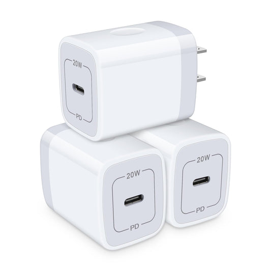 3Pack 20W Type C Fast Charging Blocks