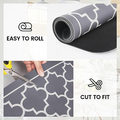 WISELIFE Dish Drying Mat Super Absorbent Drying Mat Large Dish Drying Mats for Kitchen Counter Easy Clean Dish Mat Kitchen Drying Mat 15" x 18" Stylish Grey