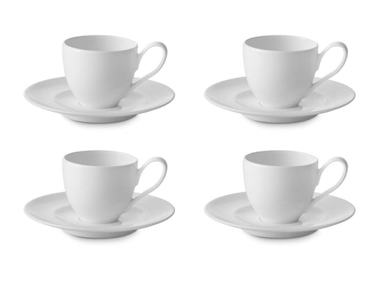 Set of 4 Espresso Cups with Saucer