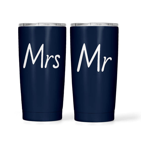 The Navy Knot Mr. and Mrs. Tumbler Set of 2, 20oz