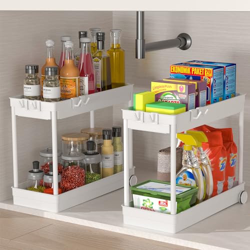 2 Pack Under Sink Storage Organizers