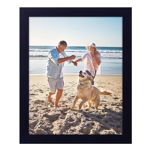 8x10 Black Engineered Wood Picture Frame With Plexiglass