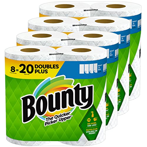 Bounty Select-A-Size Paper Towels, 8 Double Plus Rolls = 20 Regular Rolls