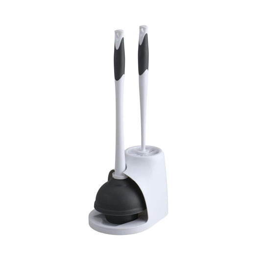Clorox Toilet Bowl Brush & Plunger Combo Set