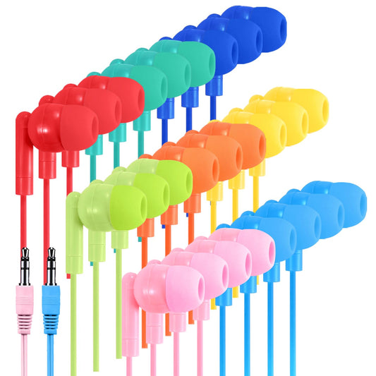 128 Packs Kids Bulk Earbud Headphones