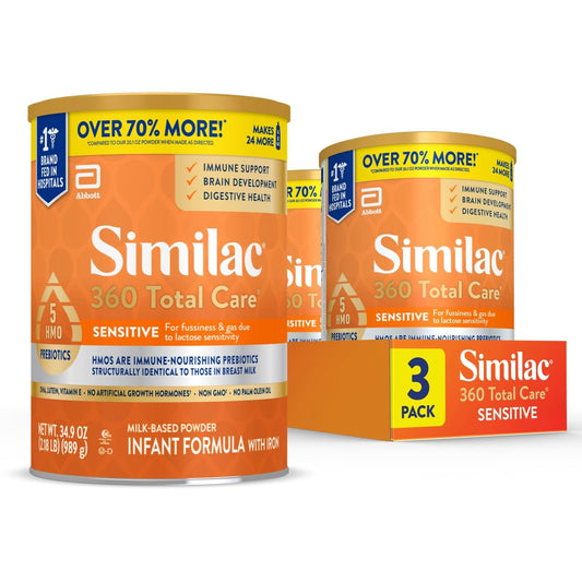 Similac 360 Total Care Sensitive Infant Formula, Pack of 3