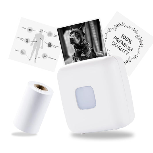 LFPERT Portable Thermal Printer TP6 - Mini Bluetooth Sticker Printer for iPhone & Android, Wireless Pocket Picture Printer for School Notes, Journal, DIY, Kids Gifts