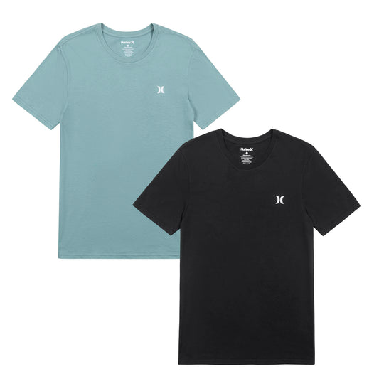 Hurley Men's 2 Pack Cotton Crewneck Short Sleeve T-Shirt