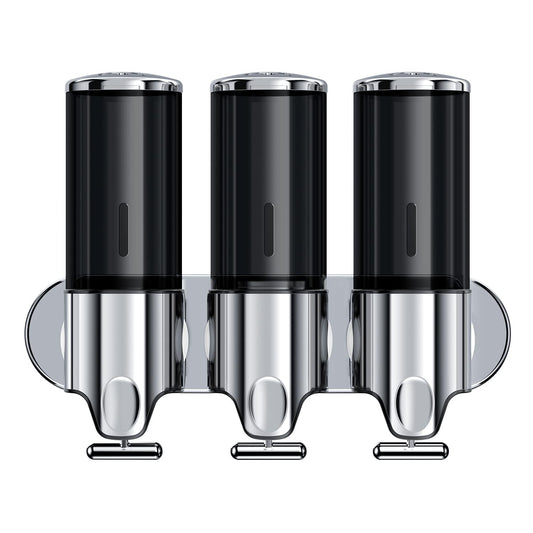3 in 1 Chamber Wall Mounted Bathroom Shower Pump Dispenser