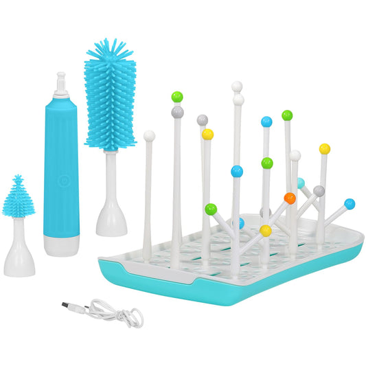 Electric Bottle Brush Cleaner with Drying Rack